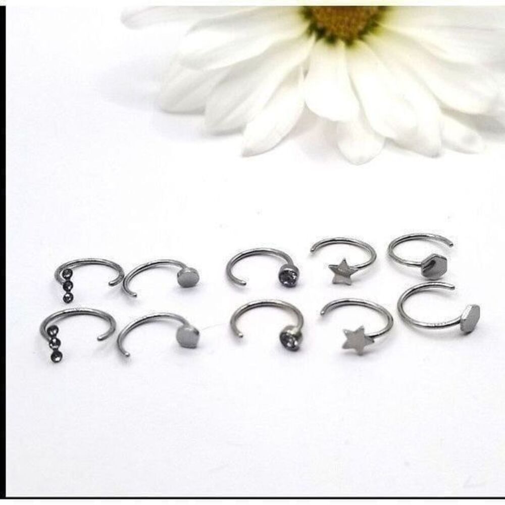 stainless Steel Ear Cuff Helix Cartilage Clip On Wrap Earrings